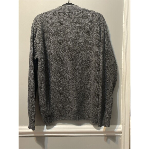 Cabela's 1/4 Button Henley Heavy Chunky Knit 100% Cotton Sweater Men's XL Tall - Picture 2 of 6